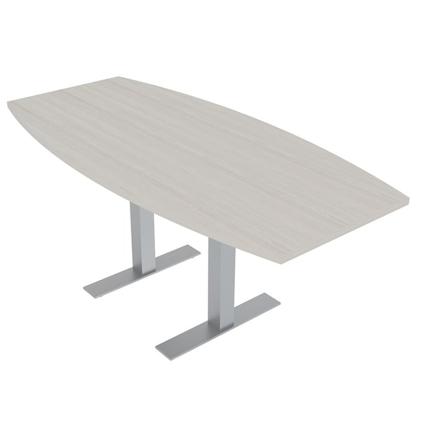 33.5 in W, 71.5 in L, 29 in H, Engineered Wood Top, Ivory